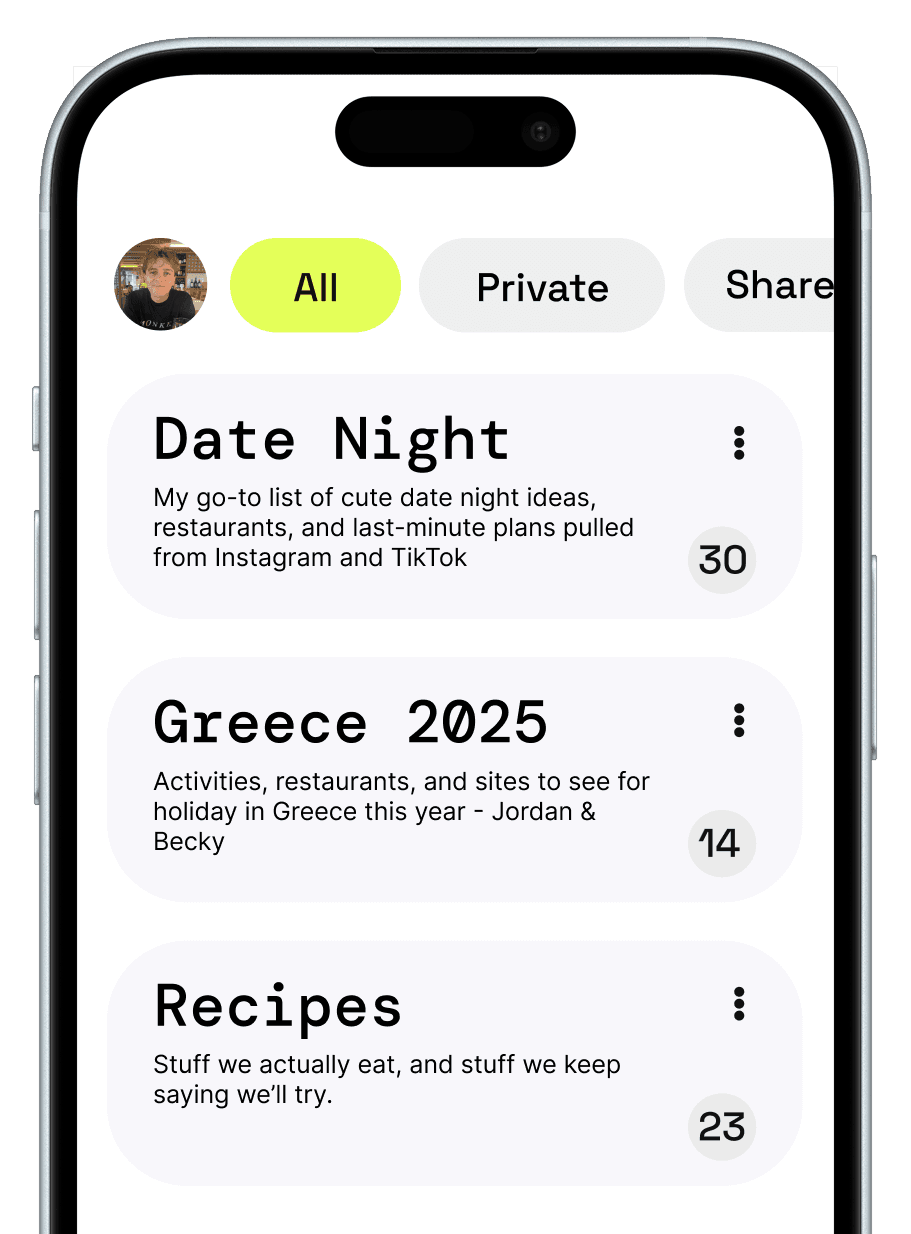 Collection view interface preview